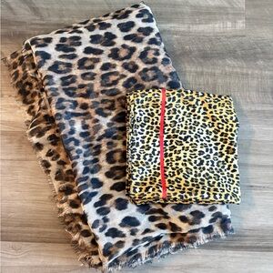 H&M & Zara - 2-Piece of Leopard Print Scarves